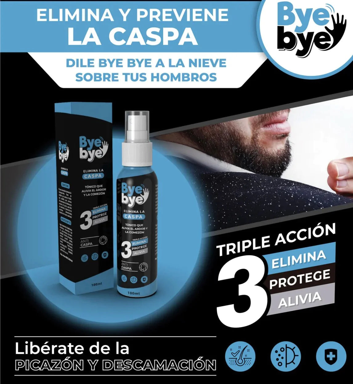 Bye Bye Caspa- Spray anti caspa