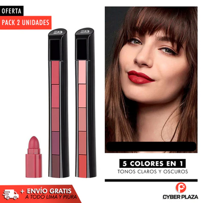 Labial Lipstick 5 en 1